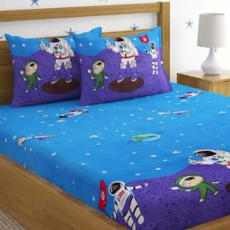 HOSTA HOMESMulticolor Polycotton Bedsheet Set-image-21