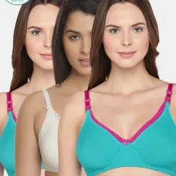 Inner Sense Multicolored Non Wired Non Padded Nursing Bra (Pack Of 3)-image-47