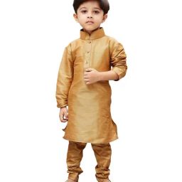 VASTRAMAY Kids Rose Gold Kurta Set-image-21