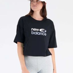 New Balance Black Cotton Printed Sports T-Shirt-image-35