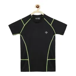 Chimprala Kids Black & Green Solid T-Shirt-picture-14