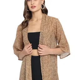 Trend Arrest Beige Printed Shrug-image-64