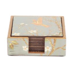 Home4U Azure Printed Multicolor MDF Coaster (6 Pcs) image 1