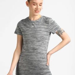Reebok Grey Textured RBK W CT T-Shirt-image-6