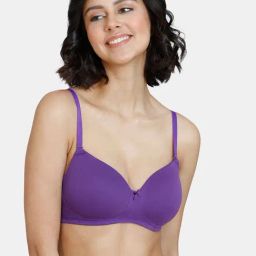 Zivame Purple Non Wired Non Padded T-Shirt Bra-image-74