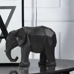 The Artment Black Resin Modern Art Elephant Accent-image-85