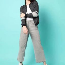 Campus Sutra Grey Cotton Self Pattern Jacket-picture-21
