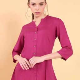 Soch Pink Mandarin Collar Tunic-image-75
