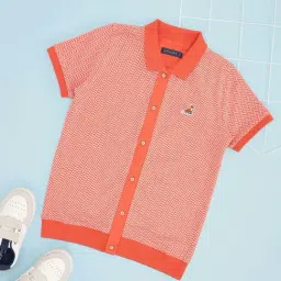 Pantaloons Junior Boys Fresh Salmon Cotton Printed Shirts-picture-33