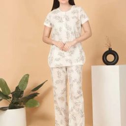 Sweet Dreams White Printed Pyjama Set-picture-16