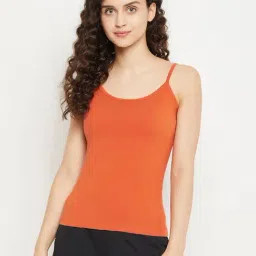Clovia Orange Cotton Basic Camisole-picture-33