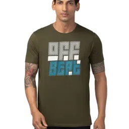 Spykar Rifle Green Slim Fit Printed T-Shirt-picture-43