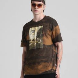 Jack & Jones Dachshund Cotton Boxy Fit Printed T-Shirt-image-56