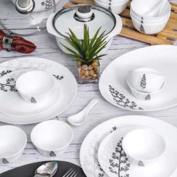 Cello White Opalware 35-Piece Dinner Set-image-29