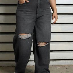 High Star Black Relaxed Fit High Rise Jeans-image-13