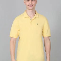 Cantabil Yellow Regular Fit Polo T-Shirt-image-42
