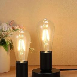 Homesake Black Metal Table Lamps - Set of 2-image-2