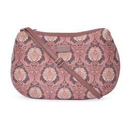 ZOUK Jodhpur Damask Structured Brown Printed Shoulder Bag image 1