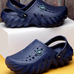 Asian Men's Navy Back Strap Clogs-picture-33