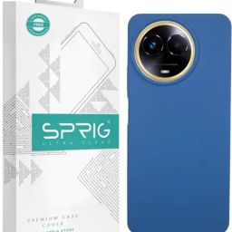 Sprig Liquid Silicone Back Cover for realme 11 5G (Blue)-image-95