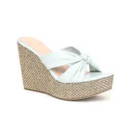 VALIOSAA Knotted Open Toe Wedge Heels-20