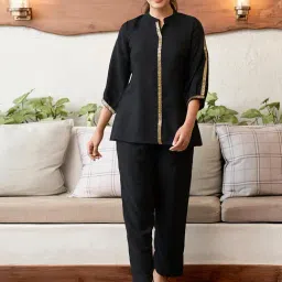 SELVIA Black Maxi Co-Ord Set-image-44