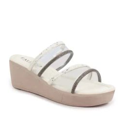 Fausto Women's White Casual Wedges-image-99