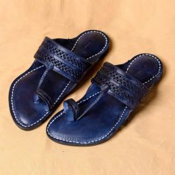 Kalapuri Men's Navy Kolhapuri Sandals-image-41