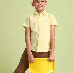 U.S. Polo Assn. Boys Yellow Cotton Shirt-image-94