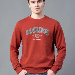 Red Tape Maroon Regular Fit Graphic Sweatshirt-picture-5