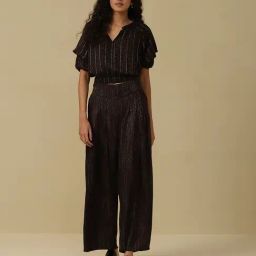aarke Ritu Kumar Black Striped Co-Ord Set-picture-44