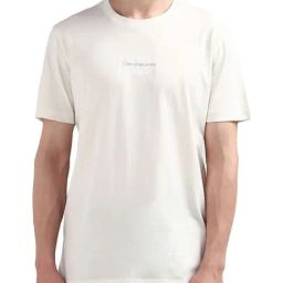 Calvin Klein White Cotton Regular Fit Printed T-Shirt-image-66