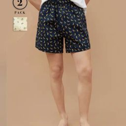 Fame Forever by Lifestyle Yellow & Navy Printed Boxers - Pack of 2-image-40