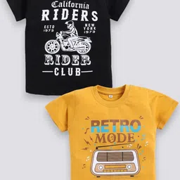carrydreams Boys Typography 2 Printed Pure Cotton T-shirt-picture-28