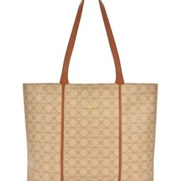 Lavie Mono Neghan Beige Logo Leather Large Tote Bag-image-77
