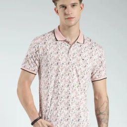 Monte Carlo Pink Regular Fit Printed T-Shirt-image-59