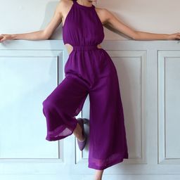 BLANC9 Purple Halter Neck Basic Jumpsuit-picture-28