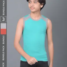 Dollar Bigboss Boys Multicolor Solid Gym Vest (Pack Of 3)-image-74