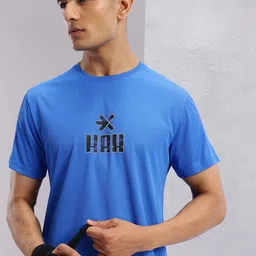 HRX by Hrithik Roshan Brand Logo Print Rapid-Dry Training T-shirt-picture-46