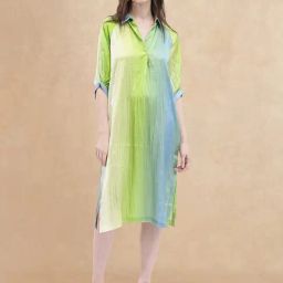 RAREISM Multi Polyester Ombre Three-Quarter Sleeves Dress-picture-29