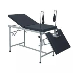 A ONE HOSPICARE Mild Steel Powder Coated Patient Gynaec Labour Table With SS Bowl, AOH - 162-40