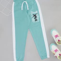 Pantaloons Junior Boys Teal Cotton Solid Joggers-image-65