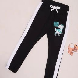 Pantaloons Junior Boys Black Cotton Graphic Trackpants-13
