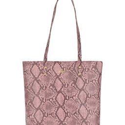 Lavie Pavo Pink Textured Leather Large Tote Bag-image-22