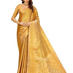 VISHNU CREATIONS Woven Design Zari Banarasi Saree-image-2