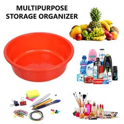 Kuber Industries Red & Black 3 Pieces Multipurpose Storage Tub Organizer 6L image 5