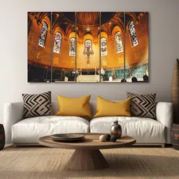The Castle Decor Yellow And Brown Wood Abstract Wall Art-image-73