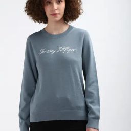 TOMMY HILFIGER Blue Cotton Graphic Print Sweatshirt-picture-17