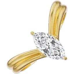 EMORI 14k Yellow Gold Lab Grown Diamond Statement Ring for Women-10