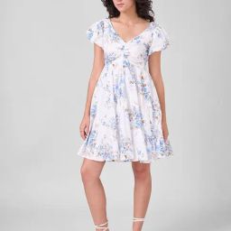 Honey By Pantaloons White Slim Fit Floral Print Dress-picture-30